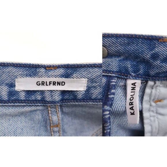 GRLFRND Karolina High-Rise Raw Edge Jeans 24 XXS Dont Cry Daddy $225 - Picture 14 of 16